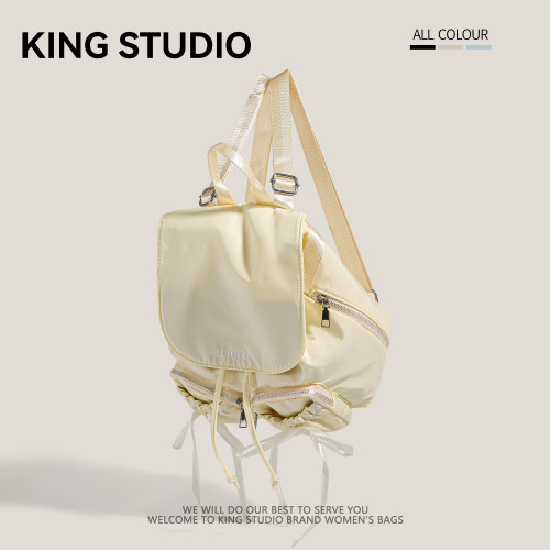 韓國小衆設計蝴蝶結雙肩包女2026新款潮夏天學院風後後背包大學生書包