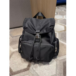 2025新品工裝休閒尼龍布繙蓋後後背包百搭潑水抽繩旅行雙肩包學生後後背包