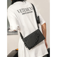 二合一男包潮牌盒子包鏈條小方包斜後後背包男小衆設計感單肩女信封包