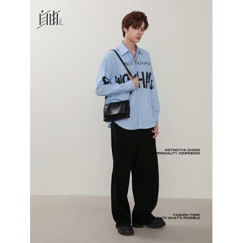 是自由啊 2026新款男包小衆設計小挎包高級感真皮單肩斜背小方包