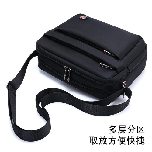 男士包包牛津布單肩包中年男裝包爸爸斜後後背包商務休閒男包橫款後後背包