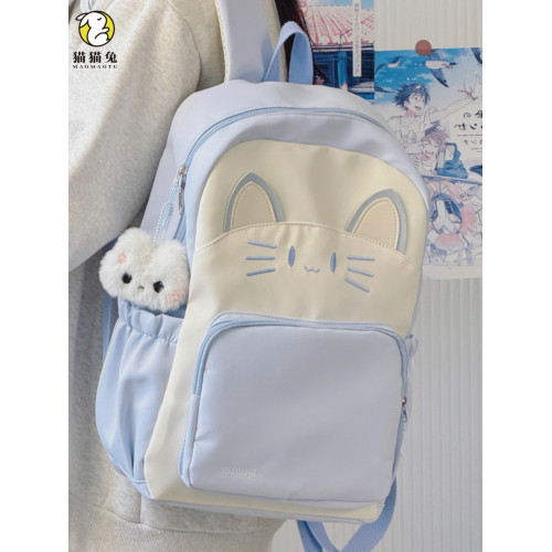 書包女生小學生三年級可愛貓咪女孩女童兒童小貓雙肩包貓小後後背包女