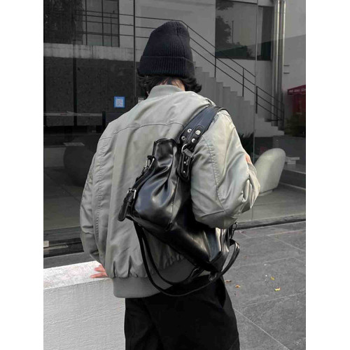 YUEN美式街頭暗黑系原宿單肩斜背大容量腋下手提挎包復古男女托特 YUEN美式街頭暗黑系原宿單肩斜背大容量腋下手提挎包復古男女托特