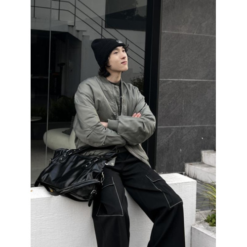 YUEN美式街頭暗黑系原宿單肩斜背大容量腋下手提挎包復古男女托特 YUEN美式街頭暗黑系原宿單肩斜背大容量腋下手提挎包復古男女托特