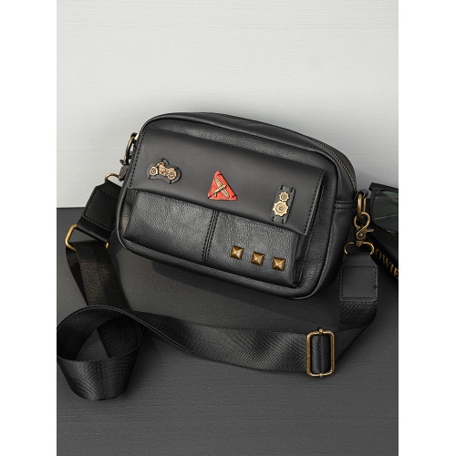 2026新款日系復古郵差包潮流小方包韓版男包休閒時尚斜後後背包機車包