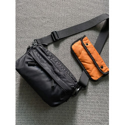 日系潮牌 FORCE 2WAY WAIST 防水腰包休閒男包通勤功能單肩斜後後背包