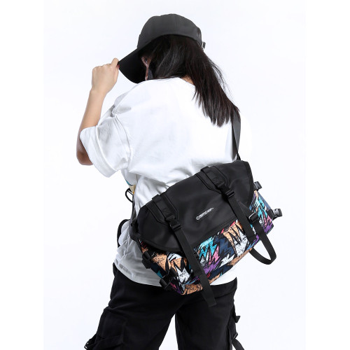 TRUFFLE潮牌斜後後背包男士包包後後背包夏季單肩包女挎包大容量日系ins潮