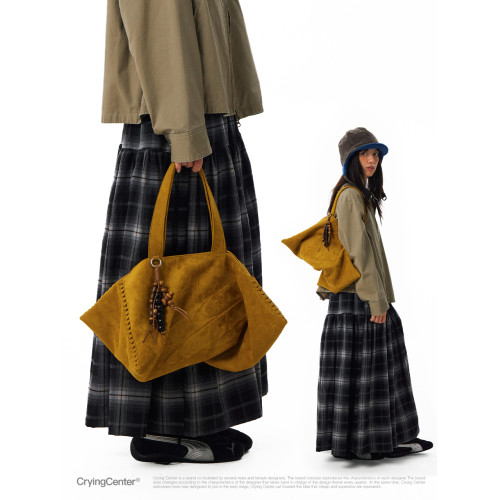 CryingCenter 反毛皮 中號單肩包餃子包（含串珠掛件） 哭喊中心