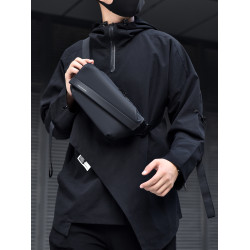 男士斜後後背包防水時尚潮流胸包機車騎行後後背包運動腰包男生單肩小挎包