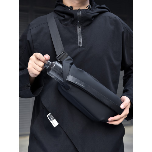 男士斜後後背包防水時尚潮流胸包機車騎行後後背包運動腰包男生單肩小挎包