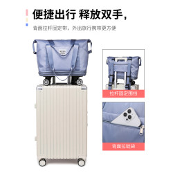 萬向輪折曡行李包男短途旅行包超大容量女行李袋帶滑輪旅遊可攜式包