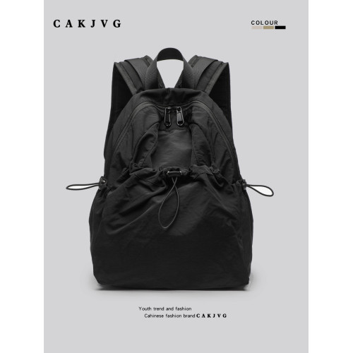 CAKJVG男款電腦包雙肩包2024新款書包女大學生尼龍防水輕便後後背包