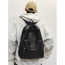 書包女大學生高中初中生簡約大容量電腦後後背包皮質通勤雙肩包高級感