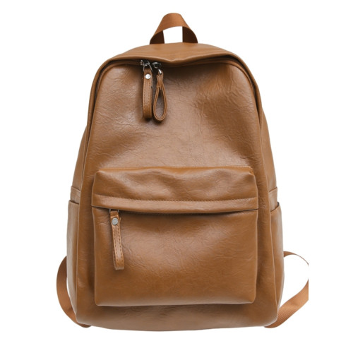 書包女大學生高中初中生簡約大容量電腦後後背包皮質通勤雙肩包高級感