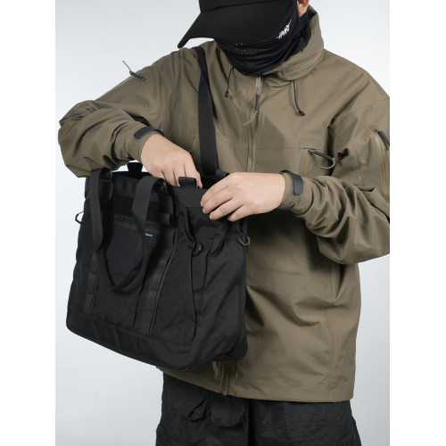 ALPHA橫托特霍比特人多功能斜後後背包男托特包機能風通勤大容量