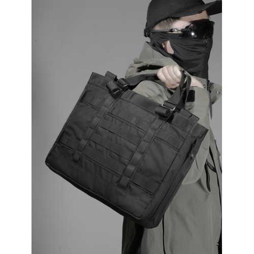 ALPHA橫托特霍比特人多功能斜後後背包男托特包機能風通勤大容量