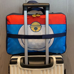 日系可愛藍胖子卡通旅行袋大容量分裝行李袋多功能衣物收納整理袋