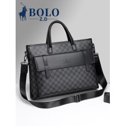 ZDBOLO/左丹保羅公文包男士單肩包時尚手提包真皮商務文件包手拿
