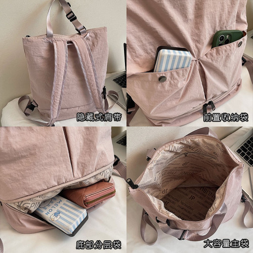 大容量短途旅行包女雙肩包輕便手提時尚運動健身包單肩收納行李包 大容量短途旅行包女雙肩包輕便手提時尚運動健身包單肩收納行李包