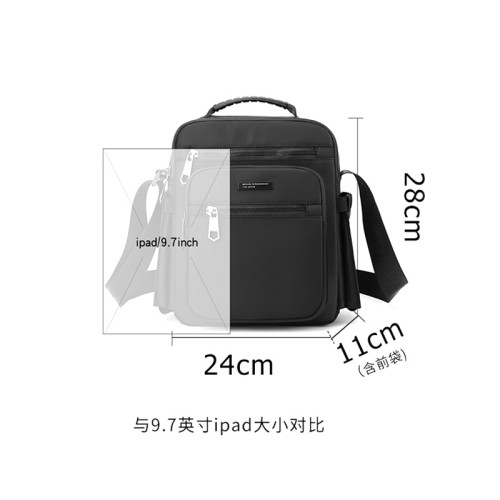 斜後後背包男大容量牛津布新款通勤郵差包男士戶外放水杯爸爸斜背後後背包