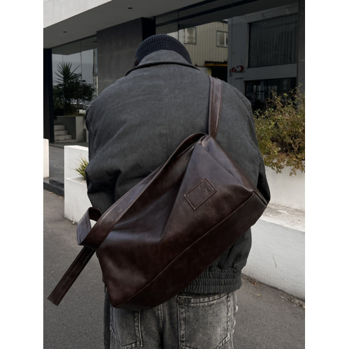 NIN原創日系復古單肩斜背腋下托特枕頭手提挎包男女潮軟皮pu休閒