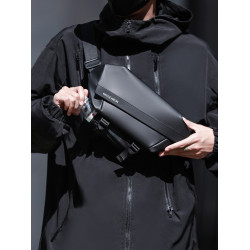 胸包男款潮牌機車騎行後後背包男生單肩通勤小挎包戶外防水腰包斜後後背包