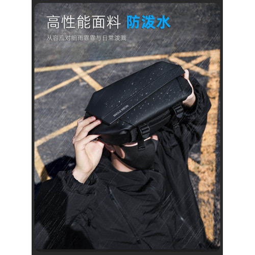 胸包男款潮牌機車騎行後後背包男生單肩通勤小挎包戶外防水腰包斜後後背包