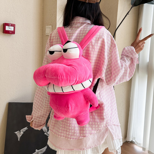 蠟筆小新玩偶小豬肥嘟嘟左衛門雙肩包女可愛鱷魚先生兒童後後背包男孩