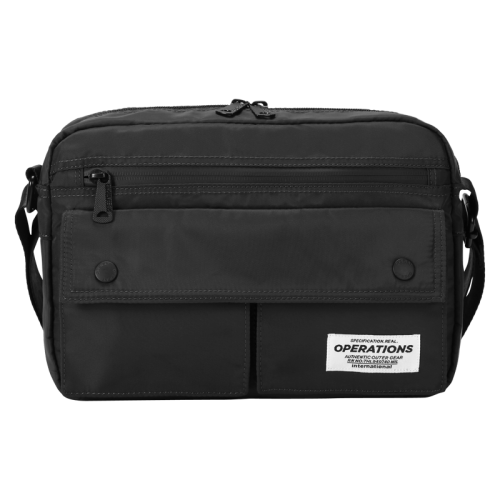 日系純色拉鍊潮牌尼龍郵差包男女休閒工裝多層功能防水單肩斜後後背包