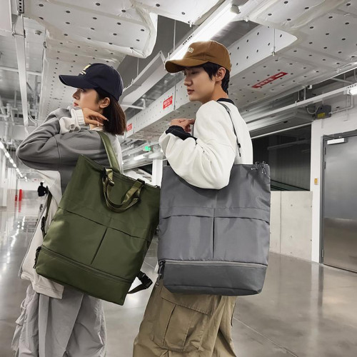潮酷大容量工裝托特包個性時尚多用途學生書包韓版休閒後後背包旅行包