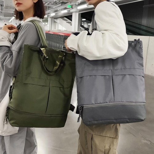 潮酷大容量工裝托特包個性時尚多用途學生書包韓版休閒後後背包旅行包