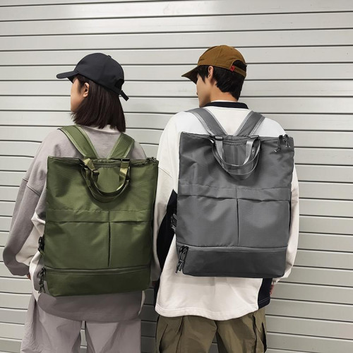 潮酷大容量工裝托特包個性時尚多用途學生書包韓版休閒後後背包旅行包