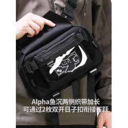 ALPHA魚沉透明機能痛包尼龍超大可視窗模塊化molle副包