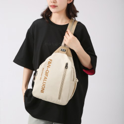 2025新款大容量胸包字母印花雙肩包多功能輕便旅遊小後後背包單肩斜背