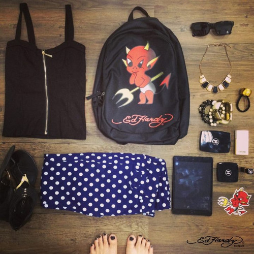 美國潮牌老虎頭休閒雙肩包 嘻哈美人魚印花中後後背包 迷彩小學生書包