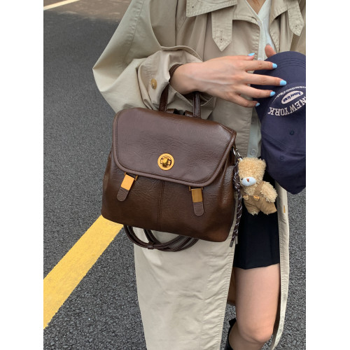 復古學院風雙肩包包2025新款女式小衆設計韓版ins休閒百搭後後背包