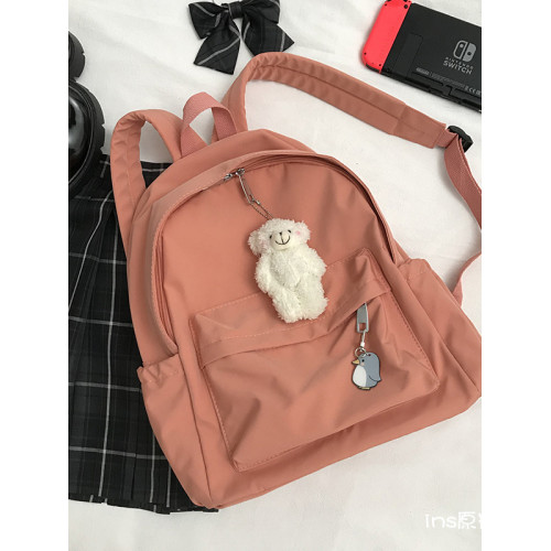 韓國ins風校園森系簡約百搭無印雙肩包韓版ulzzang學生原宿書包