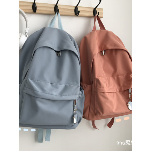 韓國ins風校園森系簡約百搭無印雙肩包韓版ulzzang學生原宿書包