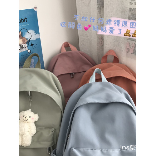 韓國ins風校園森系簡約百搭無印雙肩包韓版ulzzang學生原宿書包