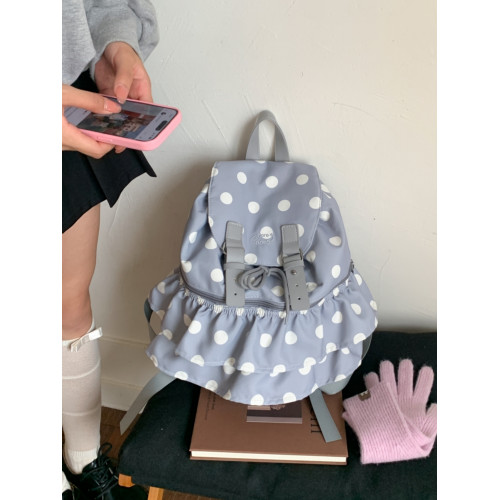 學院風布袋雙肩包女2025新款時尚多口袋小書包秋冬外出旅行小後後背包