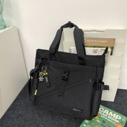 大容量斜後後背包男單肩後後背包初中生高中大學生補習拎書手提袋托特包