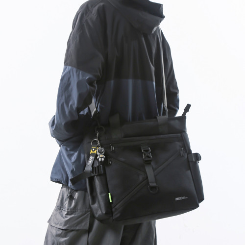 大容量斜後後背包男單肩後後背包初中生高中大學生補習拎書手提袋托特包