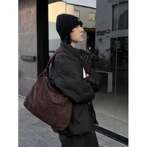 YUEN復古小衆麂皮絨腋下包ins托特包大容量單肩男女手提腋下挎包