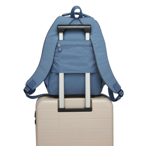 休閒後後背包女簡約大容量雙肩包男套拉桿旅行防水尼龍書包14寸電腦包