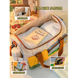 手提旅行包女大容量運動健身包短途輕便包行李袋可愛待産包收納袋