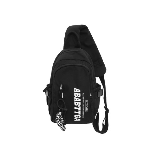 新款胸包男生潮牌斜後後背包休閒日系運動後後背包女大容量騎行包通勤單肩