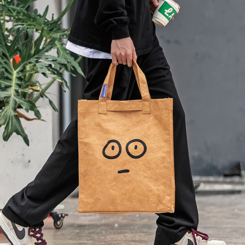 斜後後背包男個性牛皮紙手提包大學生上課包時尚百搭休閒潮復古單肩包 斜後後背包男個性牛皮紙手提包大學生上課包時尚百搭休閒潮復古單肩包