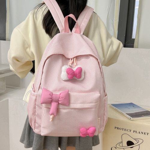 小女孩幼兒園蝴蝶結雙肩包女童公主小學生大容量輕便書包輕便後後背包