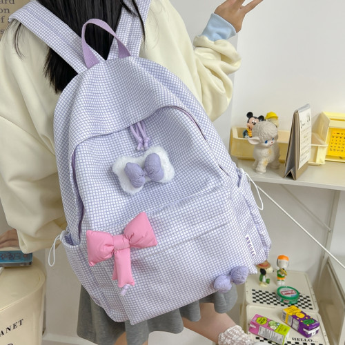 小女孩幼兒園蝴蝶結雙肩包女童公主小學生大容量輕便書包輕便後後背包