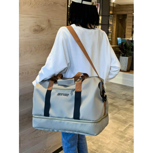 帆布旅行包短途出差手提大容量行李收納袋男運動健身包輕可攜式防水